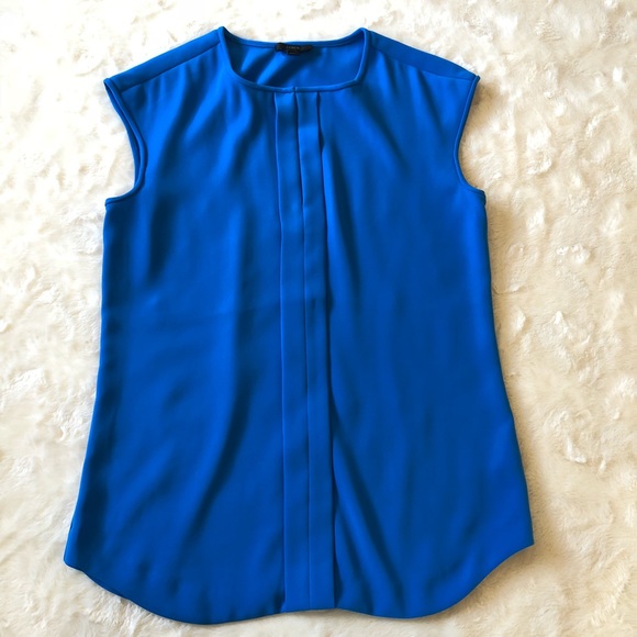 J. Crew Tops - J crew blue sleeveless blouse